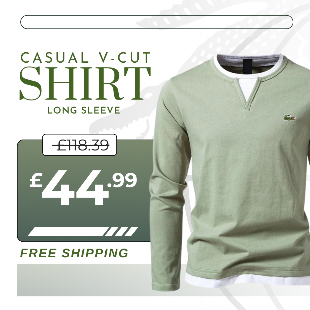 𝑳acoste Long-sleeve V-CUT Jumper