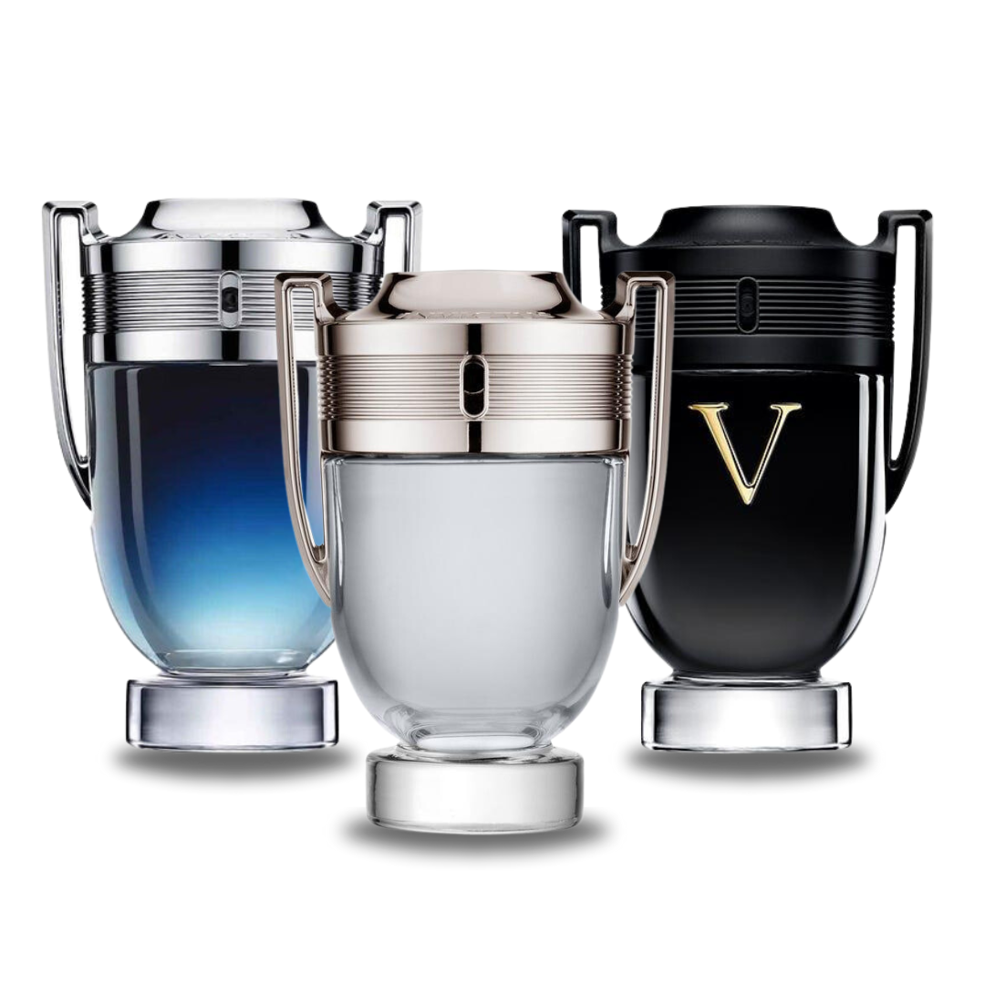 Combination of 3 fragrances - Invictus Legend, Invictus and Invictus Victory Elixir from Paco Rabanne Invictus Legend
